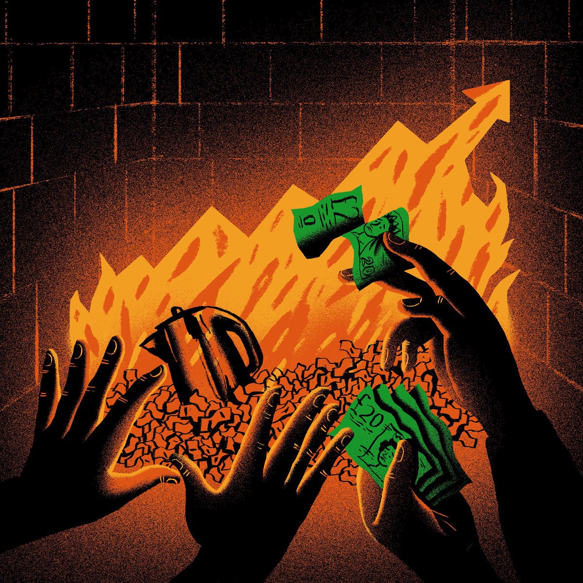 It’s like that Pablo Escobar story, where he was on the run with his daughter and burned $2 million in cash to keep his daughter warm. But instead of burning his own $$$’s, he made his daughter burn her own bits of pocket money. Then told her to buy a kettle. #costoflivingcrisis