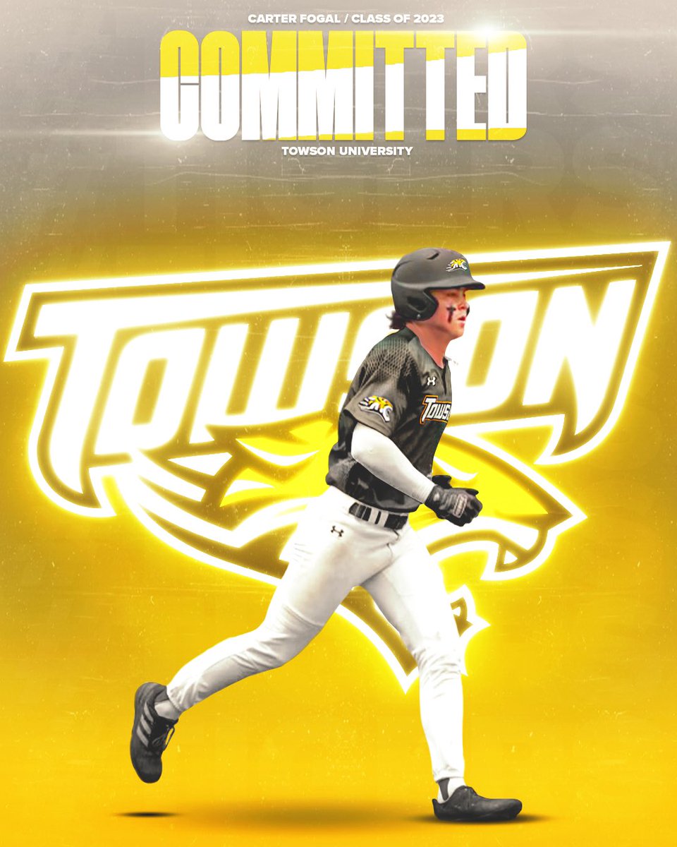 I am extremely excited and blessed to announce that I will pursue my dream of playing D1 baseball and continue my academics at the University of Towson. I want to thank my parents and coaches for everything they have done for me. The real work starts now! #GoHtigers