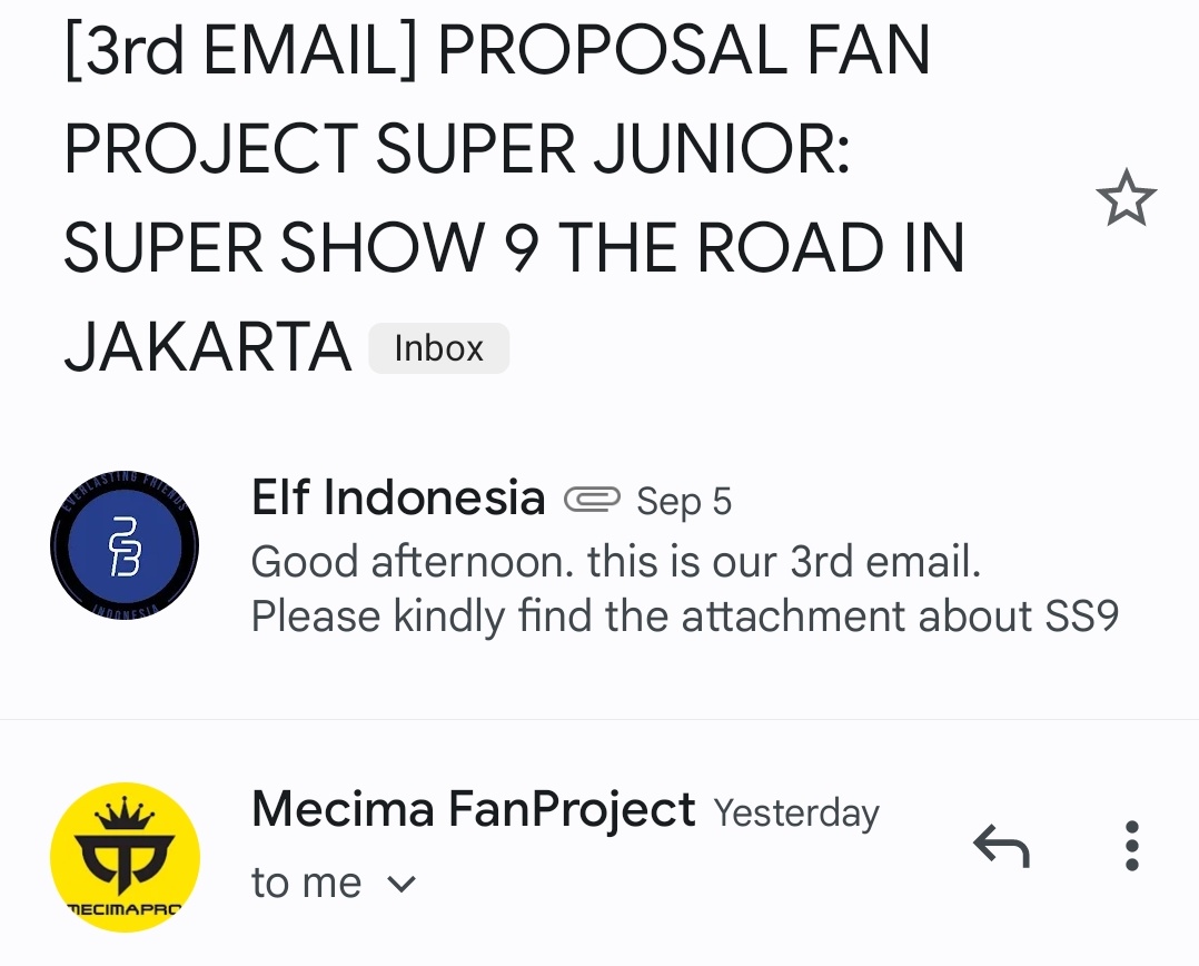 elfindonesiacom's tweet photo. ELF Indonesia, email project sudah dibalas..

Promotor bilang project akan didiskusikan terlebih dahulu dan disuruh tunggu update selanjutnya..

Ok. https://t.co/r8v1SCYSm5