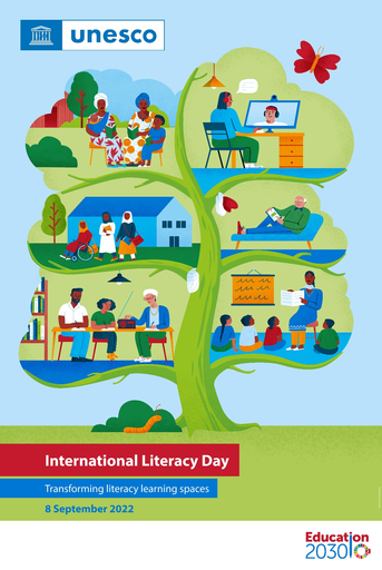 This year's theme, Transforming Literacy Learning Spaces "will be an opportunity to rethink the fundamental importance of literacy learning spaces to build resilience and ensure quality, equitable, and inclusive education for all" (UNESCO).
#LiteracyDay