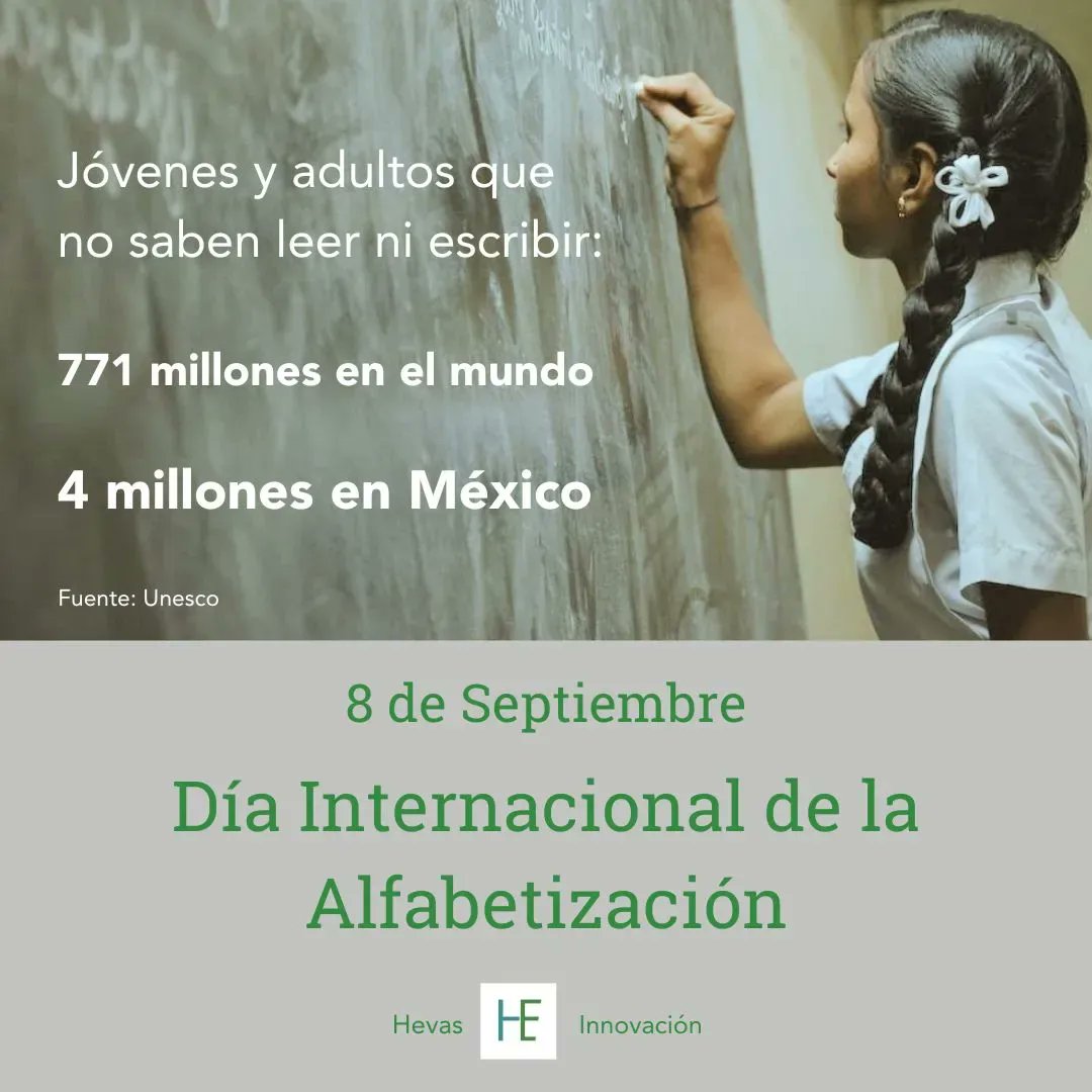 HevasMX's tweet photo. El #DiaInternacionalDeLaAlfabetizacion nos recuerda que leer y escribir es esencial para que las personas puedan dialogar, comunicarse e integrarse a las sociedades interconectadas. https://t.co/571A8QMiIp