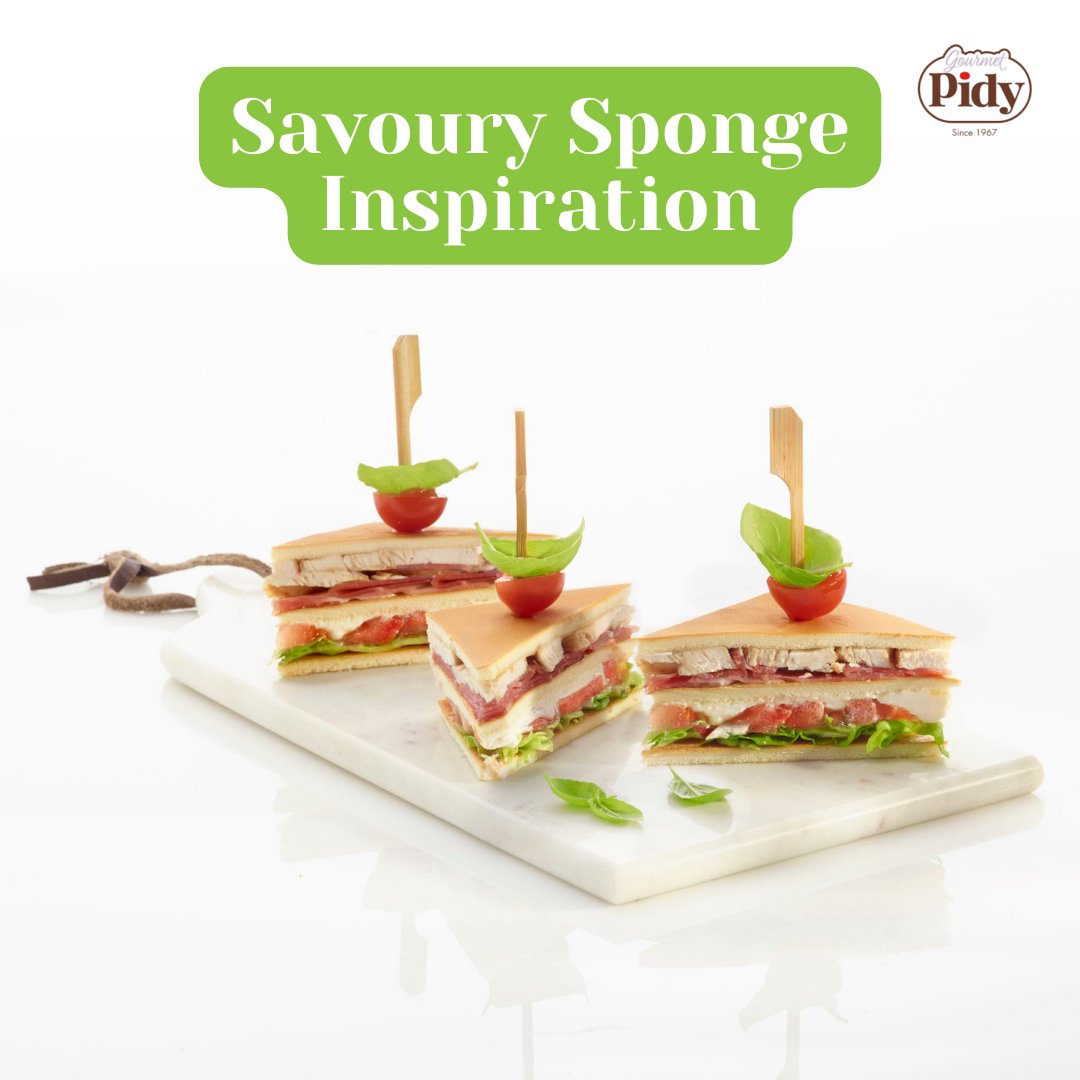Not sure how to use our neutral sponge sheets? Thanks to their subtle taste, they are compatible with a plethora of flavours, including savoury food. Why not try chicken BLT style tapas? #tapas #sandwiches #cakesandwich #savourycake #cakeinspiration #cakeweekuk #cakeweek