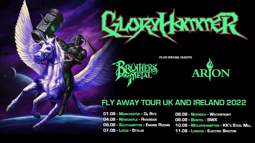 The Adrian Flux Waterfront (@waterfrontnr1) on Twitter photo TONIGHT!!!
<a href="/gloryhammer/">Gloryhammer</a> are at The Waterfront with <a href="/SiblingsofMetal/">Brothers of Metal</a> official + <a href="/Arion_band/">Arion</a>
Tickets: buff.ly/3Kj5TlV TONIGHT!!!
<a href="/gloryhammer/">Gloryhammer</a> are at The Waterfront with <a href="/SiblingsofMetal/">Brothers of Metal</a> official + <a href="/Arion_band/">Arion</a>
Tickets: buff.ly/3Kj5TlV