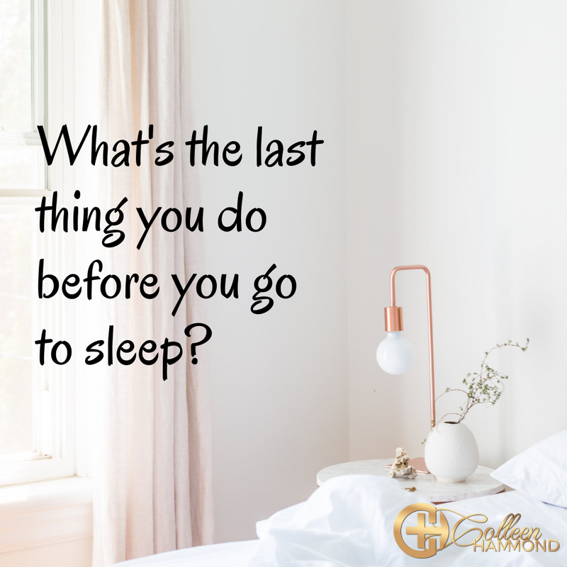 ColleenMHammond's tweet photo. What's the last thing you do before you go to sleep?

Write your answer in the comments.

#nightroutine #lastthing https://t.co/B7bKDKsfZN