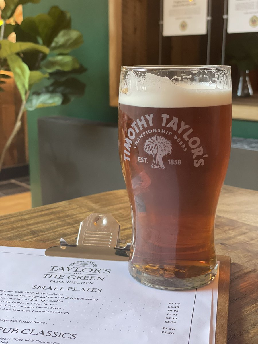 Lunchtime <a href="/TimothyTaylors/">Timothy Taylor's Brewery</a> The Taylor’s on the green