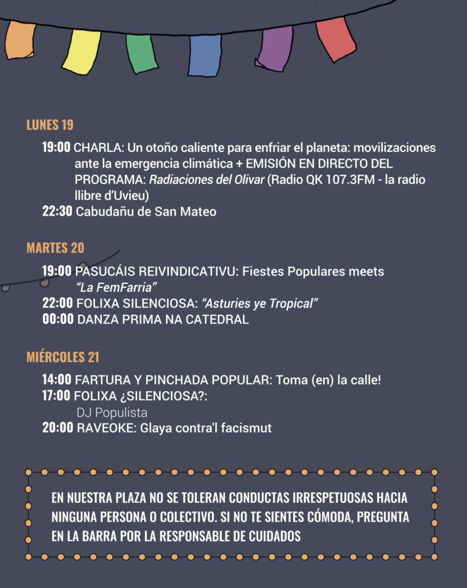 FiestesPopulare's tweet photo. PROGRAMACIÓN del #SanMateo2022 diverso y popular❤️‍🔥 

En la Plaza Folixa (plaza de la Catedral) desde el 9 al 21 de septiembre🎊 https://t.co/YOuDLMcJET