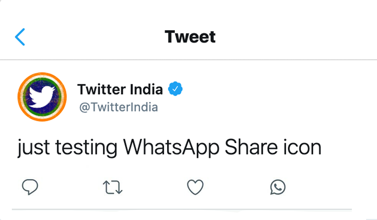 XCorpIndia's tweet photo. some of you might see a WhatsApp Share icon and if you do, let us know what you think https://t.co/Y23vWUPTs1