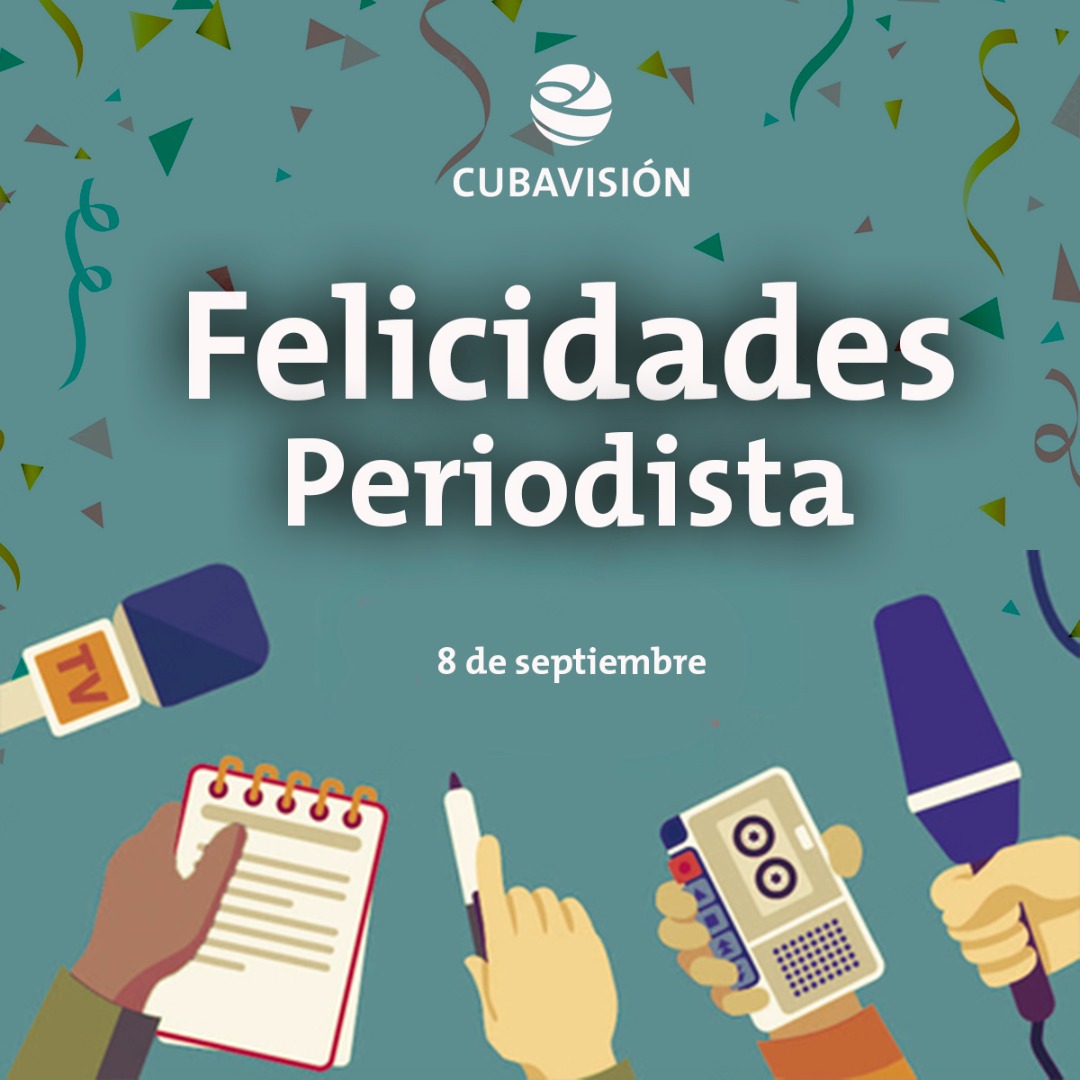Cubavision_TV's tweet photo. 📅🎙️🗞️“Nuestra prensa es revolucionaria, nuestros periodistas son revolucionarios”– Fidel Castro.
🎉 El canal de todos felicita a todas y todos los periodistas cubanos, colegas de diferentes medios de prensa en su día.
#DíaInternacionaldelPeriodismo #PeriodistasDeCuba #Cubavisión https://t.co/33YTzYhEci