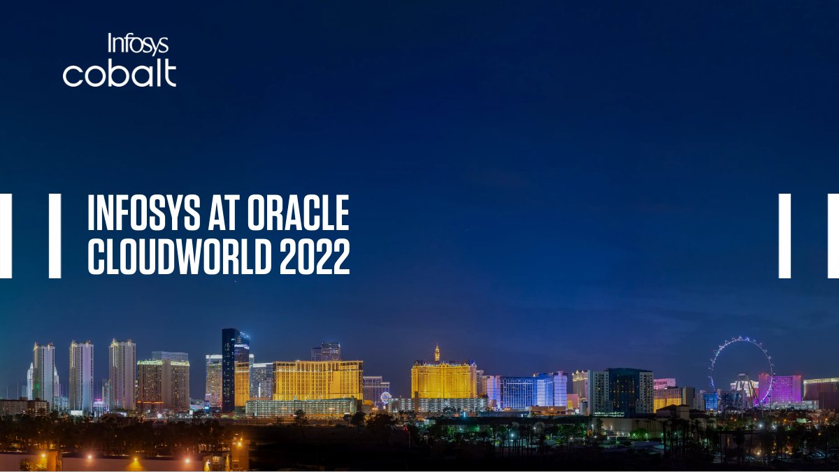 InfosysEvents's tweet image. Oracle CloudWorld 2022 is here! We are delighted to announce that Infosys is a Sponsor at #Oracle #CloudWorld 2022. The event will take place in Las Vegas from October 17 to 20. bit.ly/3eBWk7P
#OCW22 #InfosysOracleServices