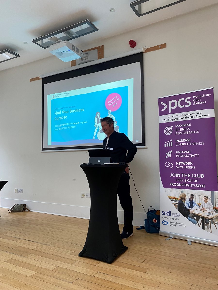 Brilliant start to our September Clubs this morning in Edinburgh where we talked #businesspurpose Great to hear from speakers and members about their own experiences and how redefining their own business purpose has helped them prioritise their workload and make a bigger impact