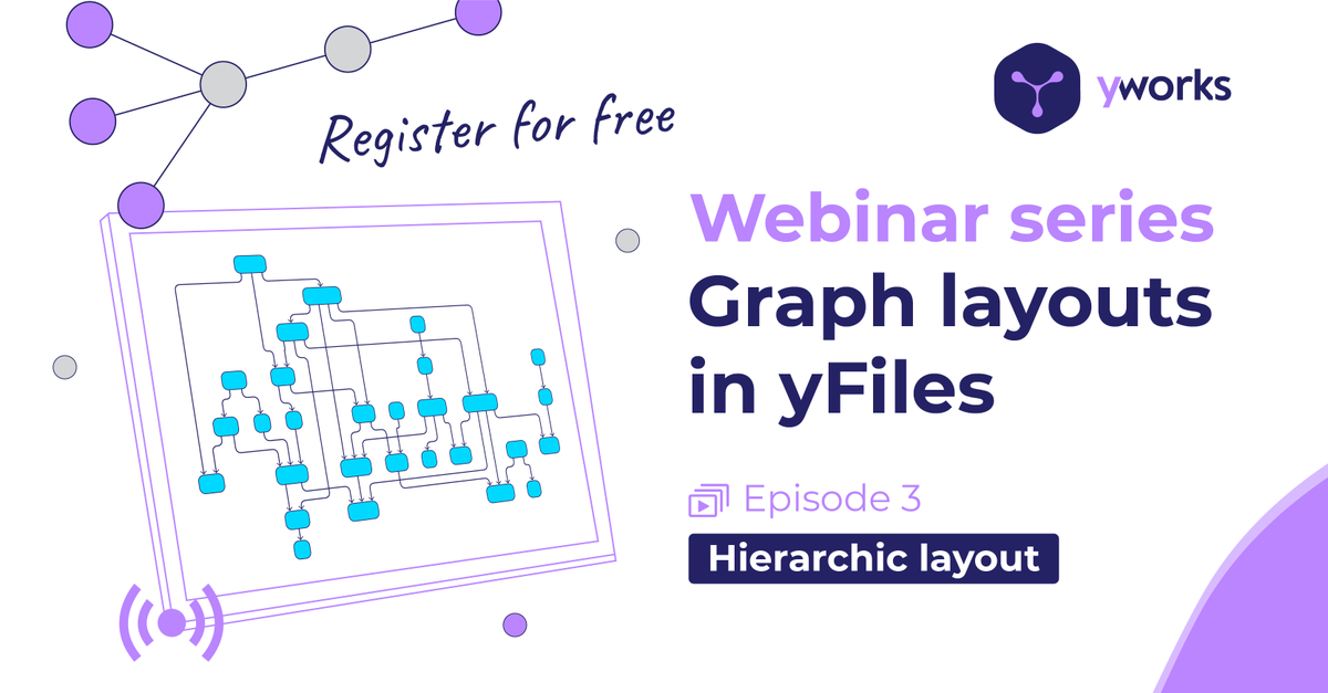 yworks's tweet photo. Ready, set, register! Join us on September 21 to learn about yFiles hierarchical layout and its applications. Register for our free #webinar today: https://t.co/As1ytLFGSX
#yFiles #diagramming #SDK #dataviz #automaticlayout #freewebinar https://t.co/Jx7a1oYG4k