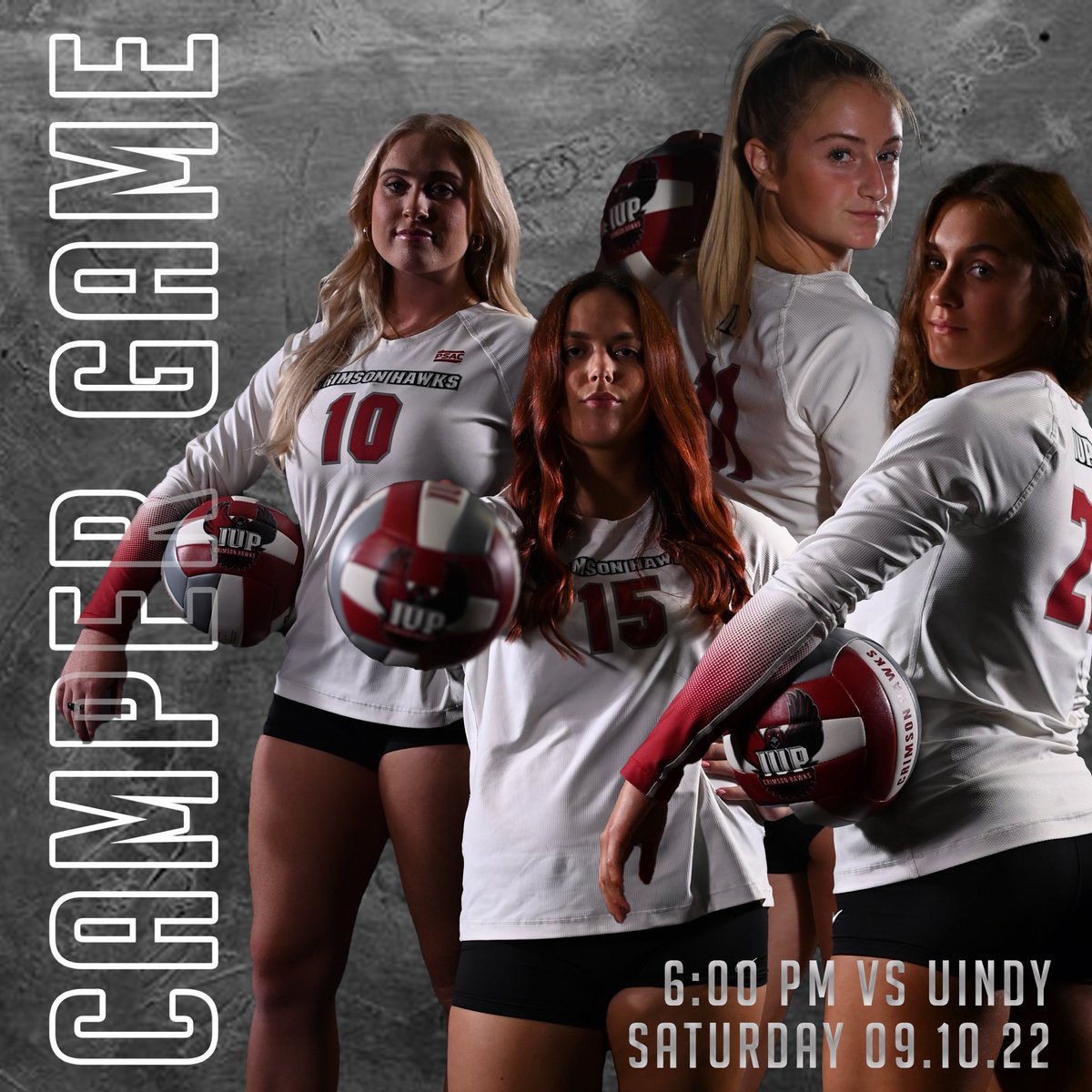 IUP W. Volleyball (@iupvb) on Twitter photo ๐๐๐ weekend in the <a href="/KCAC_IUP/">Kovalchick Complex</a>
๐ต๐๐๐๐๐ข 9:00 AM: Youโre excused from class to come cheer on the VolleyHawks!
๐ต๐๐๐๐๐ข 6:00 PM: Wear your camp shirt or any IUP Volleyball shirt & get it autographed by <a href="/IUPVB/">IUP W. Volleyball</a> after the game!
#TalonsUp | #VolleyHawks | #iupproud ๐๐๐ weekend in the <a href="/KCAC_IUP/">Kovalchick Complex</a>
๐ต๐๐๐๐๐ข 9:00 AM: Youโre excused from class to come cheer on the VolleyHawks!
๐ต๐๐๐๐๐ข 6:00 PM: Wear your camp shirt or any IUP Volleyball shirt & get it autographed by <a href="/IUPVB/">IUP W. Volleyball</a> after the game!
#TalonsUp | #VolleyHawks | #iupproud