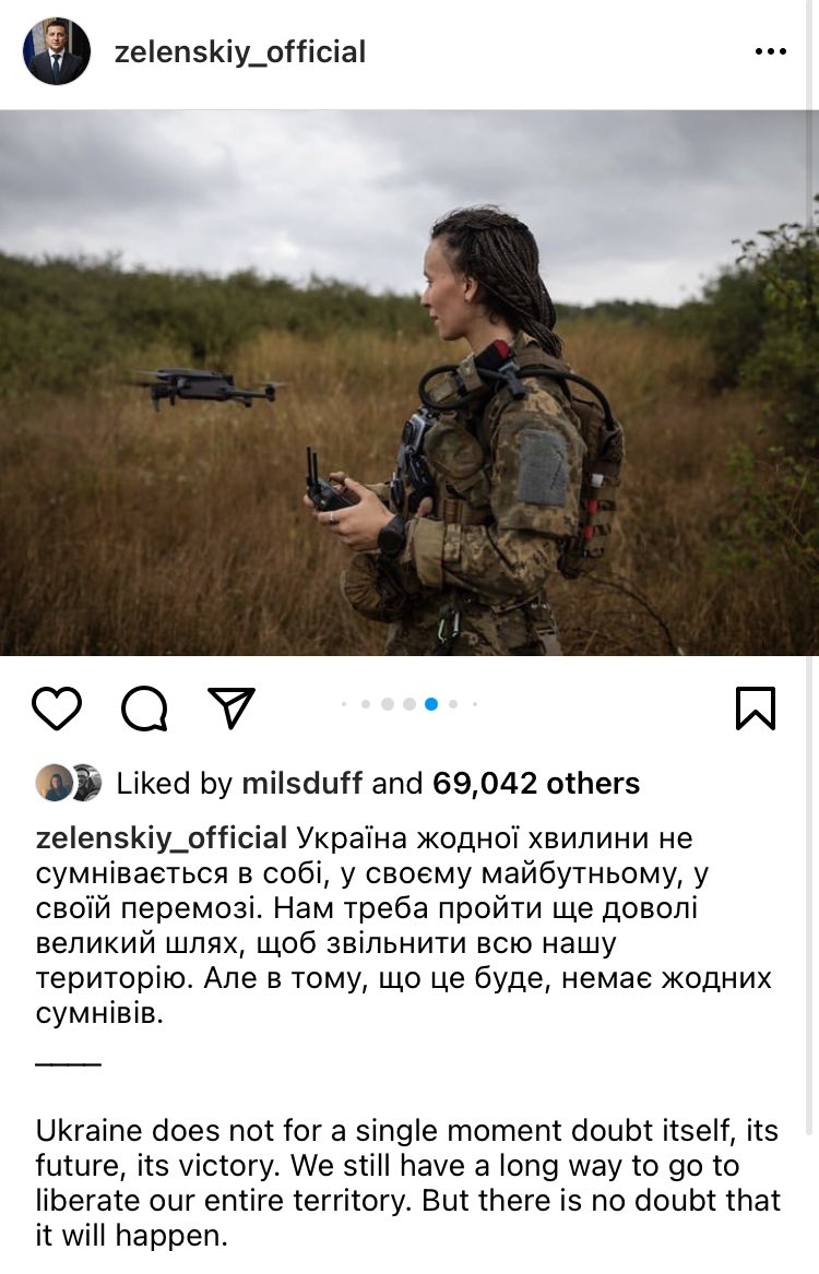 OliverGMarsden's tweet photo. Thank you for featuring my work ⁦@ZelenskyyUa⁩ #ukraine https://t.co/Wt8YW6XpHk