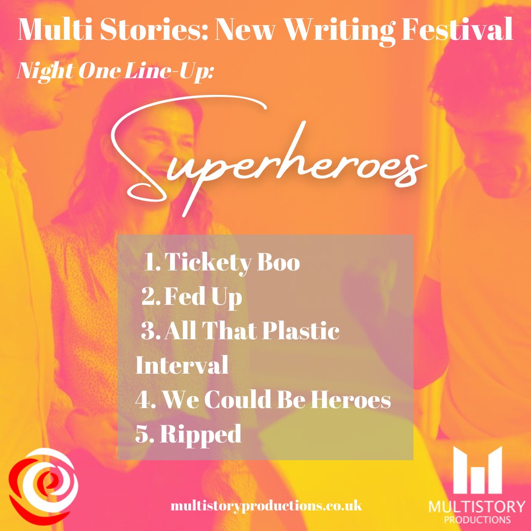 The Bread & Roses Theatre (@breadandrosestc) on Twitter photo ✨OPENING TONIGHT✨
Multi Stories: New Writing Festival 
Night one: Superheroes
Join <a href="/MultistoryProd/">Multistory Productions</a> for new stories, new talent and new conversations. 
Limited tickets left: breadandrosestheatre.co.uk ✨OPENING TONIGHT✨
Multi Stories: New Writing Festival 
Night one: Superheroes
Join <a href="/MultistoryProd/">Multistory Productions</a> for new stories, new talent and new conversations. 
Limited tickets left: breadandrosestheatre.co.uk
