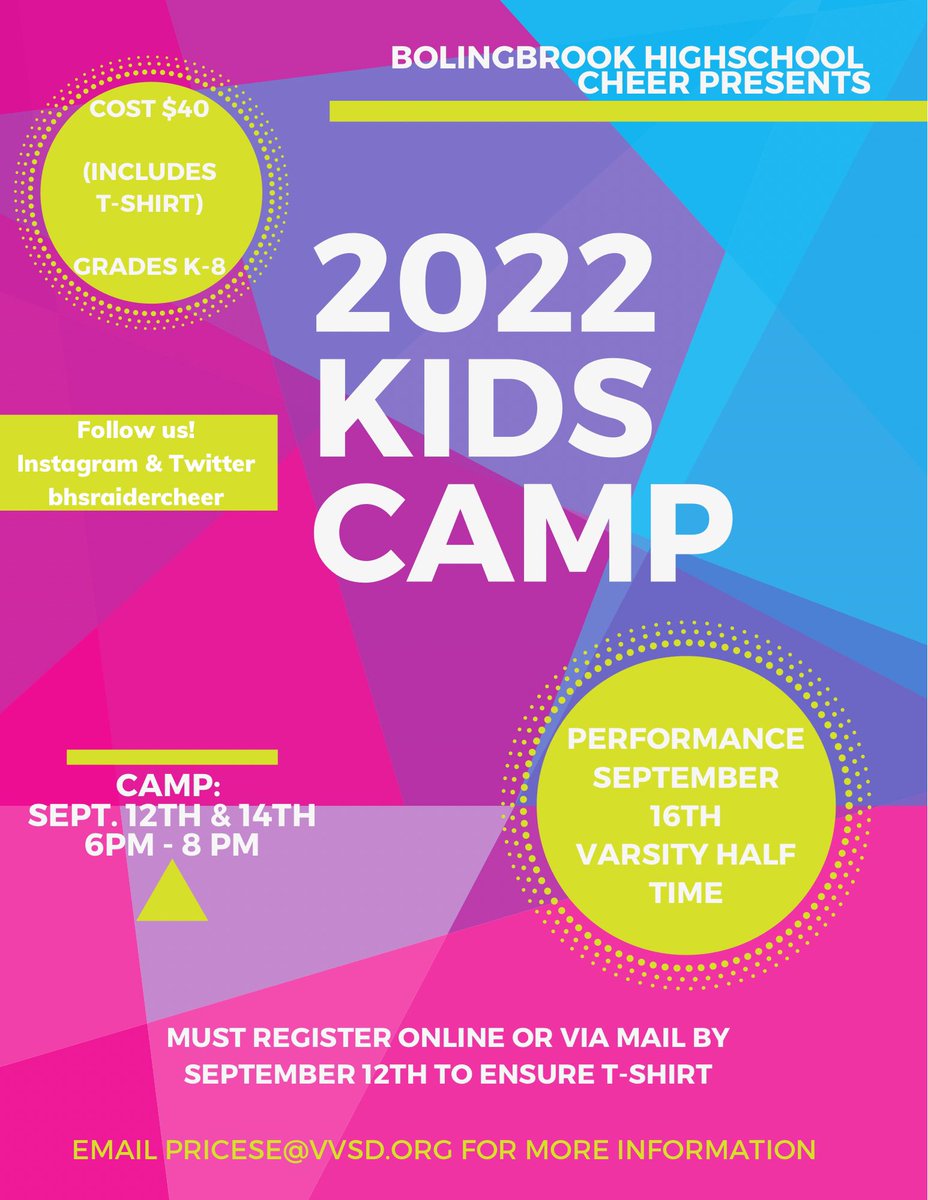 BHSRaiderCheer's tweet image. Link to register below 

forms.gle/Nvh54vwFbLgi5q…