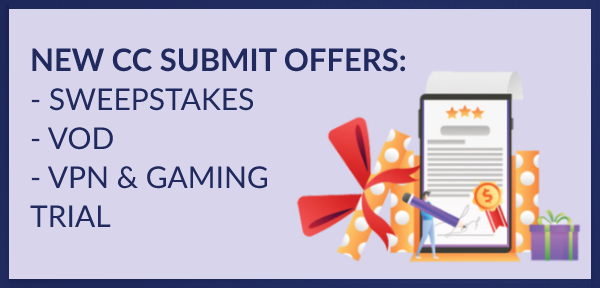 PartnersCbd's tweet photo. New #CC_Submit arrivals you are going to love.
#VOD: movies, sports, fitness landings
#SWEEPSTAKES: Samsung TV, Samsung Phone, iPhone 13, PS5, MacBook, Apple gift card, etc.
Payout up to $30!
GEOs: INT

Join https://t.co/o6YpJBFuQm - promote the most attractive offers! https://t.co/lW5j8LNnr3