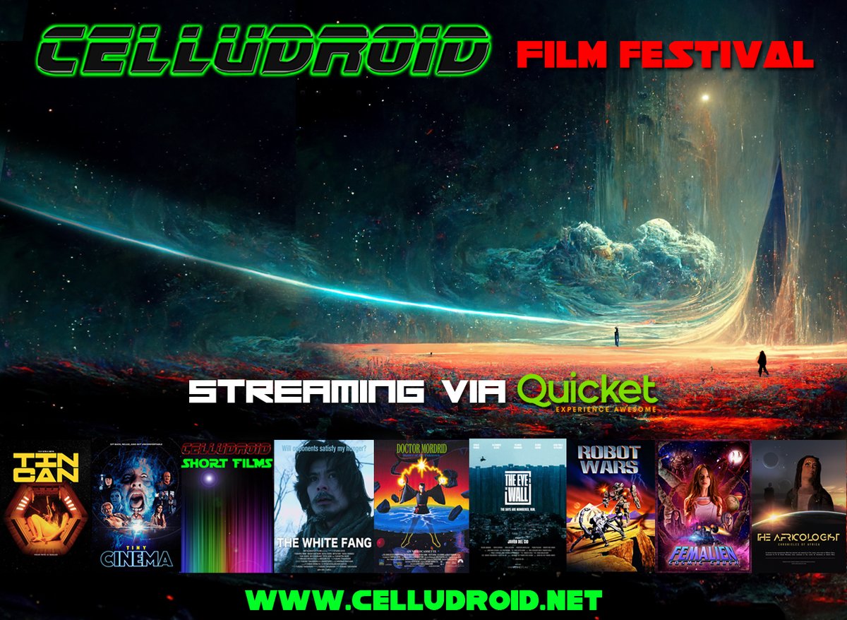 SAhorrorfest's tweet photo. Movies &amp; shorts streaming at #CELLUDROID until midnight 11 Sept via .@Quicket:
TIN CAN 
TINY CINEMA 
CELLUDROID SHORT FILMS
DOCTOR MORDRID 
THE WHITE FANG
FEMALIEN: Cosmic Crush
ROBOT WARS 
THE AFRICOLOGIST
THE EYE AND THE WALL

#Celludroid22 #FilmFestival #SouthAfrica #Movies https://t.co/ZAEfigIaOK