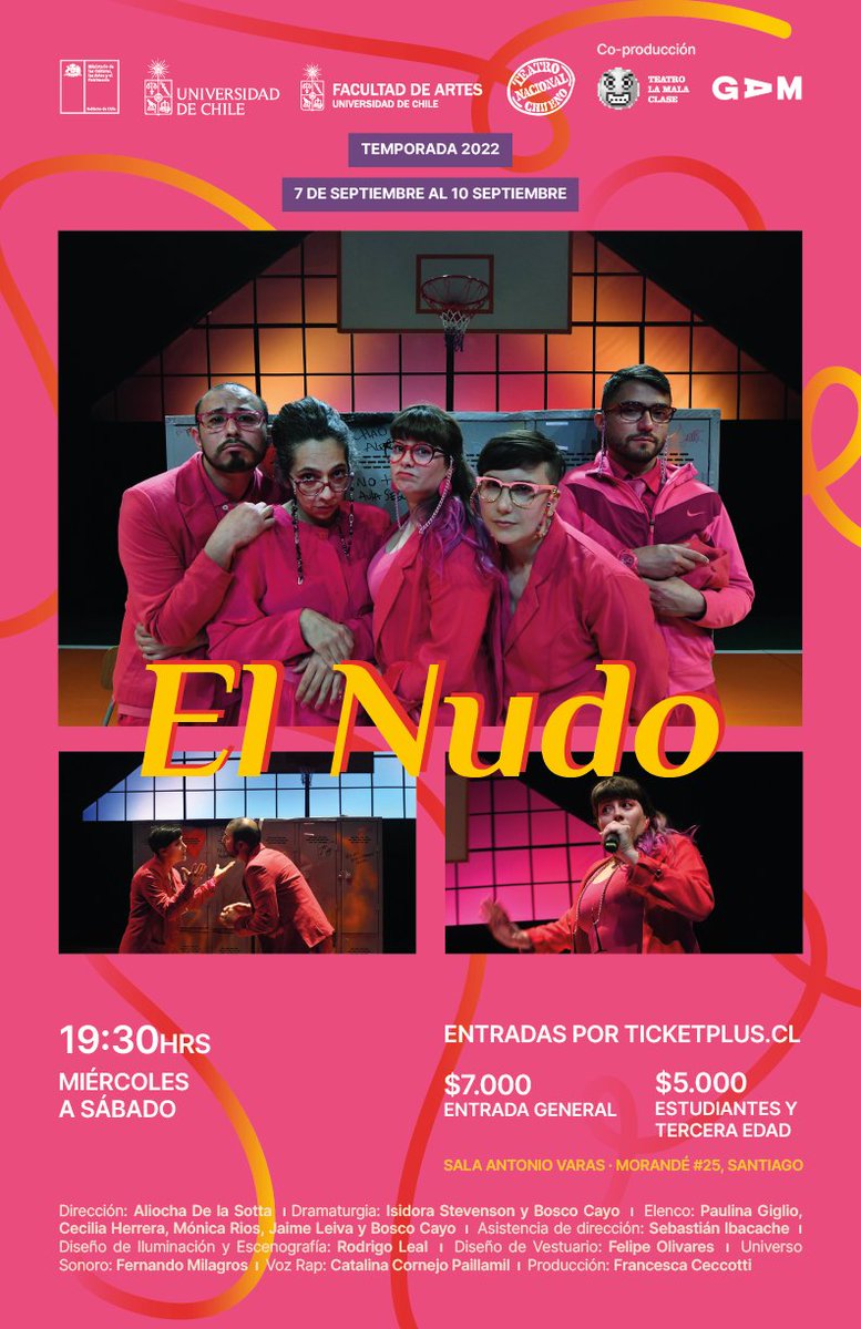 Quedan 3 funciones 👇EL NUDO 
de <a href="/i_stevenson/">Isidora Stevenson</a> y <a href="/BoscoIsrael/">Bosco Cayo</a> 
Porfis RT♥️