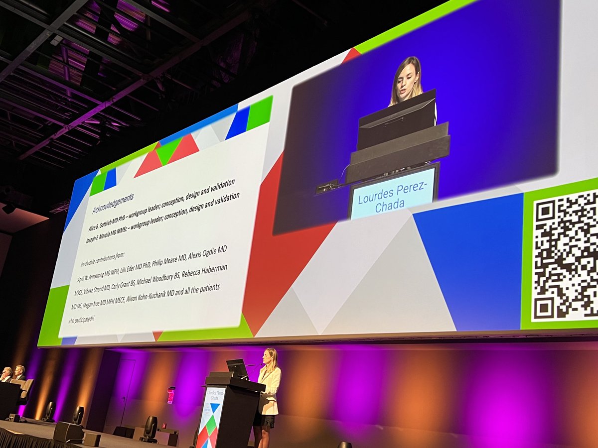 ⁦<a href="/LPerezChada/">Lourdes Perez-Chada</a>⁩ Dr Lourdes Perez Chada presenting our EADV late breaker (!!): IDEOM MSK-Q with support from team ⁦<a href="/bwhdermatology/">Brigham and Women’s Dermatology</a>⁩ and ⁦<a href="/Dermoutcomes/">IDEOM</a>⁩ with ⁦<a href="/_AprilArmstrong/">April Armstrong, MD MPH FAAD</a>⁩ #psoriasis #psa