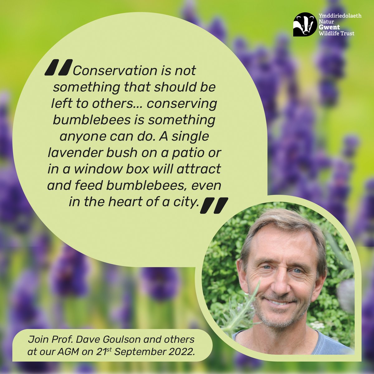 Learn more about what you can do to avert the insect apocalypse with Professor Dave Goulson, as well as talks from GWT staff at our AGM.

Get your FREE tickets here: gwentwildlife.org/AGM

<a href="/DaveGoulson/">Dave Goulson</a> #Event #Conservation #WildlifeGardening