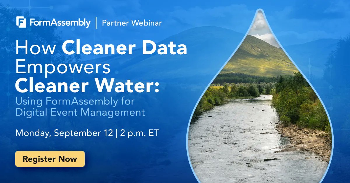 FormAssembly's tweet photo. Join our Sept. 12 webinar to learn how our partner @ArkusInc and mutual customer @rivernetwork digitized event workflows with FormAssembly: https://t.co/2Sz7kWs2Bt

#webinar #eventplanning #eventmanagement #datacollection #dataworkflow #FormAssemblyWorkflow #nonprofit https://t.co/3qnXYf7pIY