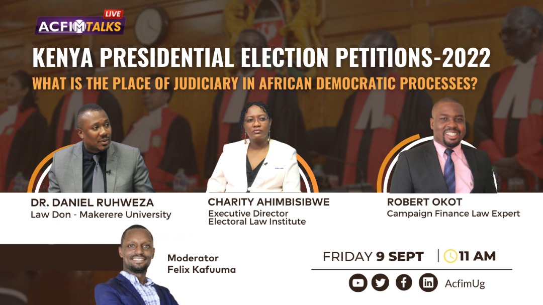 @CharityKalebbo the ED Electoral Laws Institute will this Friday be hosted on @AcfimUg Talks(YouTube) discussing Kenya's Presidential Election Petition 2022.@HenryMuguzi @RuhwezaDaniel @PPIUganda @AYDLinkUg @ccgea1 @HouseUsaid @ndielections #KenyaDecides2022