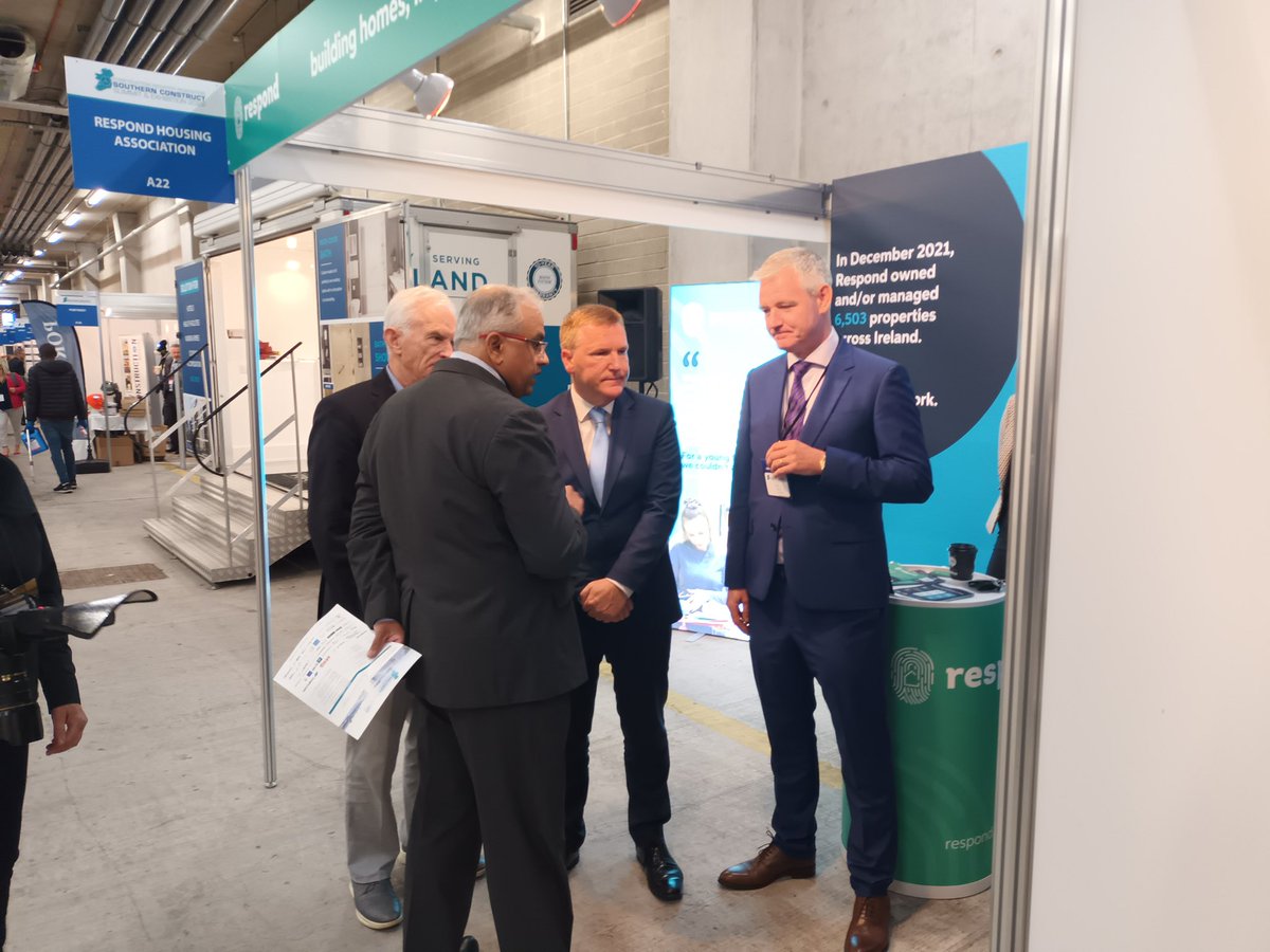 RespondHousing's tweet photo. Interesting discussion on #Housing between our Head of Development @parag_joglekar, chair of @RespondHousing John O’Connor, minister @mmcgrathtd and chair of @CIF_Ireland Ger O’Leary #SouthCon22 https://t.co/oJOl3gknOj