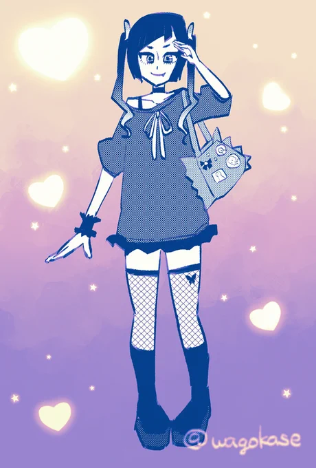 新作キャラデザ。数ページの漫画にはもったいない子が出来ちゃった。 