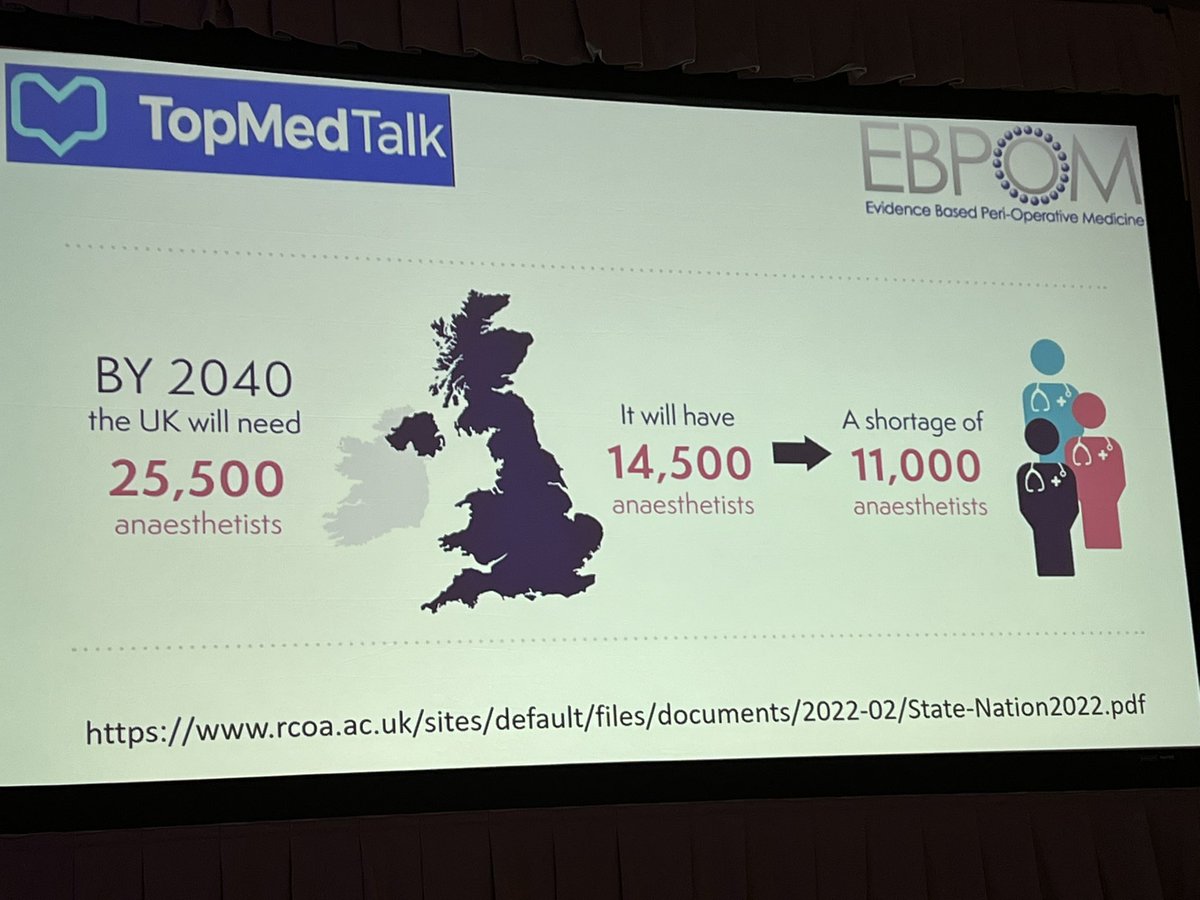 dremilym's tweet photo. @montymythen on the #anaesthetist shortage in the UK, which can lead to significant delay in #surgery. #medtwitter #anesthesia #patientsafety #APSF2022 @APSForg @RCoANews https://t.co/CTuXH6aljY