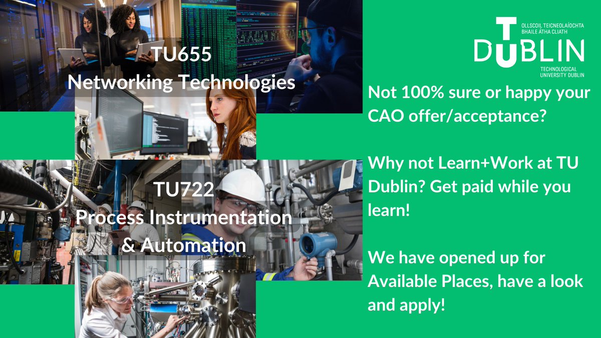 TUDublinEntEng's tweet photo. #Congrats to everyone who got their #CAOOffers 🎉If you are not 100% sure if your offer is the right choice for you have a look at our #LearnandWork programmes @WeAreTUDublin👀👉https://t.co/Ep52C3sE6X👉https://t.co/7OmvNXojza #CAO2022 #CAO https://t.co/skxsLYvgnV
