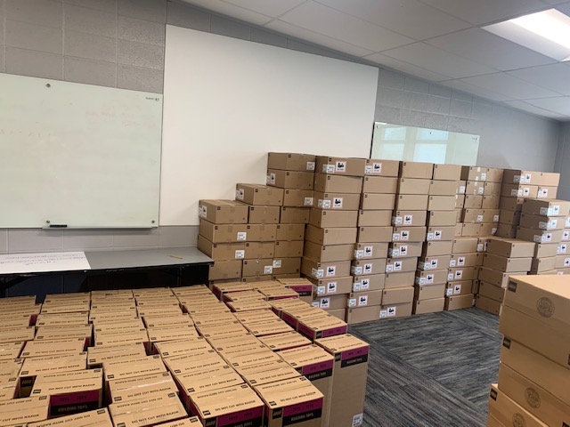 StemWloo's tweet photo. The FIRST LEGO League Explore materials for ALL 3rd and 4th grade classrooms arrived! 200 SPIKE coding kits and Superpowered Explore kits! Check back later to see students in action as they collaborate, code, learn about energy, problem solve, and so much more! @WaterlooSchools https://t.co/n92unApCRe