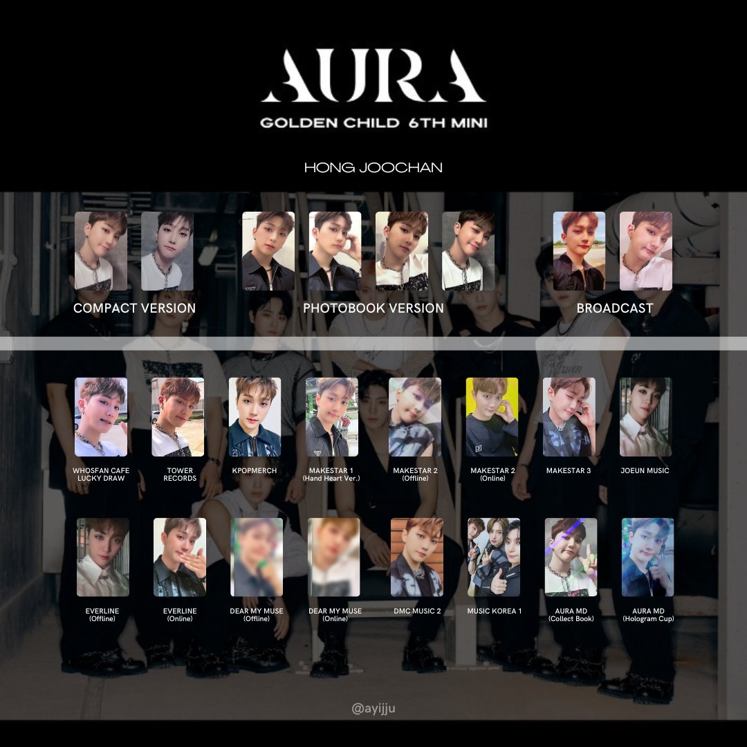 GOLDEN CHILD 6th Mini Album 🦊 HONG JOOCHAN PHOTOCARD LIST