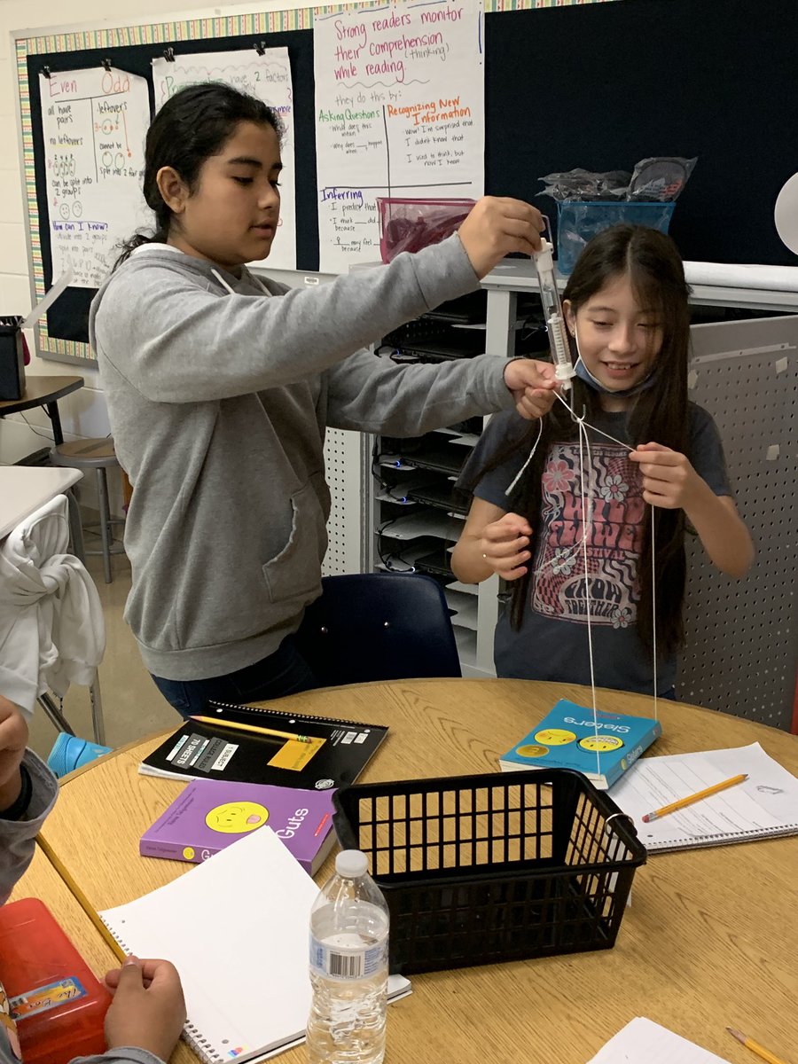 WestlawnES's tweet image. Remember Mrs. Riffe’s class getting ready for science? Their experiment continues! Students practiced being creative and critical thinkers by designing a test to determine the relationship between mass and force. @FCPSR2 @JeffLonnett #pogpol @FcpsPOGPOL