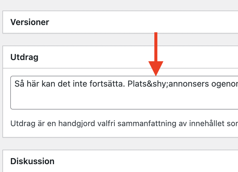 ericlindesvard's tweet photo. Detaljerna skiljer kvalitet från medelmåtta. Därför gillar jag Wordpress som publiceringsredskap (CMS). Det går att fixa en dålig avstavning i en liten ruta avsedd för ett litet kort på en liten webbplats. Javisst, det syns. #WordPress #publishing https://t.co/uWSX86050l