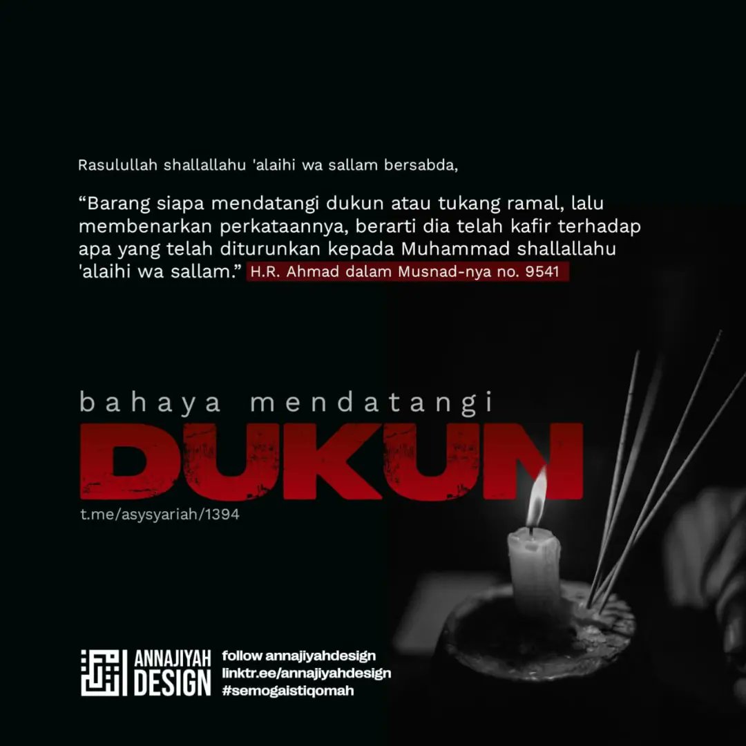 anNajiyahDesign's tweet photo. BAHAYA MENDATANGI DUKUN
> https://t.co/2ey3ciOPZC 
#dukun 
#peramal
#posterdakwah
#annajiyahdesign 
#poster
#islam #kafir https://t.co/WGKWa0tGty