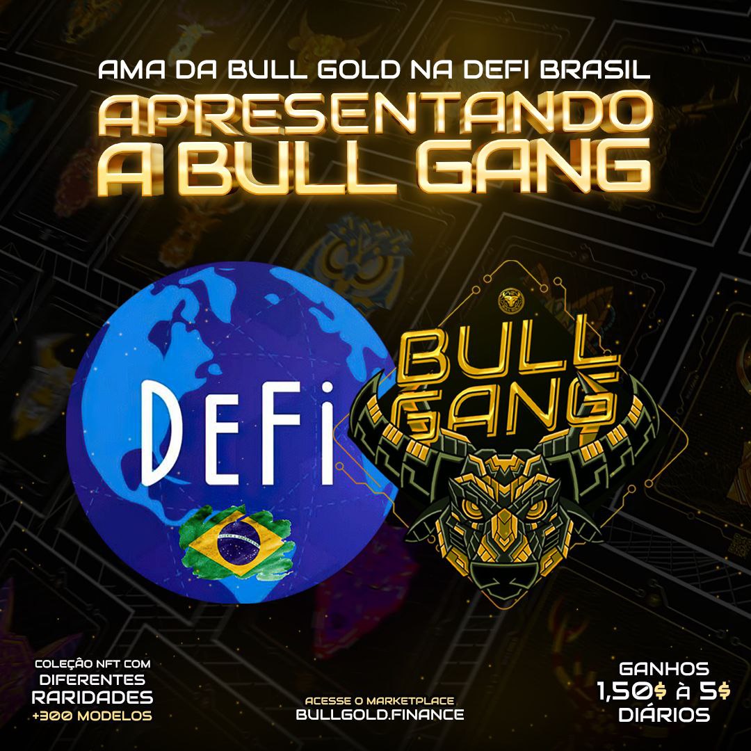 BullGoldFinance's tweet photo. 🔹 AMA - BULL GANG

✓ Hoje as 21h estaremos recebendo a equipe do projeto BULL GANG na nossa comunidade DEFI BRASIL.#Bullgoldv2 

✅ Informações do Projeto:

Website: https://t.co/7fVFGccTvX
Telegram: https://t.co/jgkxiufuBg

🔹 Grupo: @DefiBrasilOficial.
➡️ Hoje às 21:00h https://t.co/w1WLmhV3H6