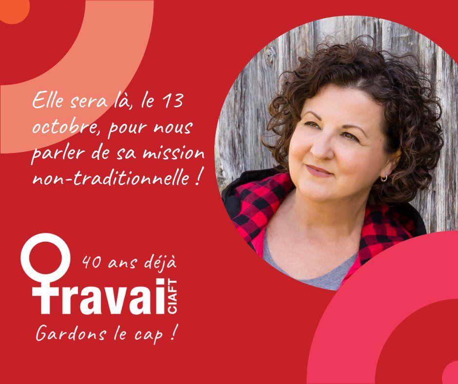 CIAFT1's tweet photo. Elle a fait tout un changement de carrière depuis 14 ans, elle nous en parlera le 13 octobre ! À voir en direct dès 14 h, ici : https://t.co/fJgDQFGsAT https://t.co/yL6gu1mzUj