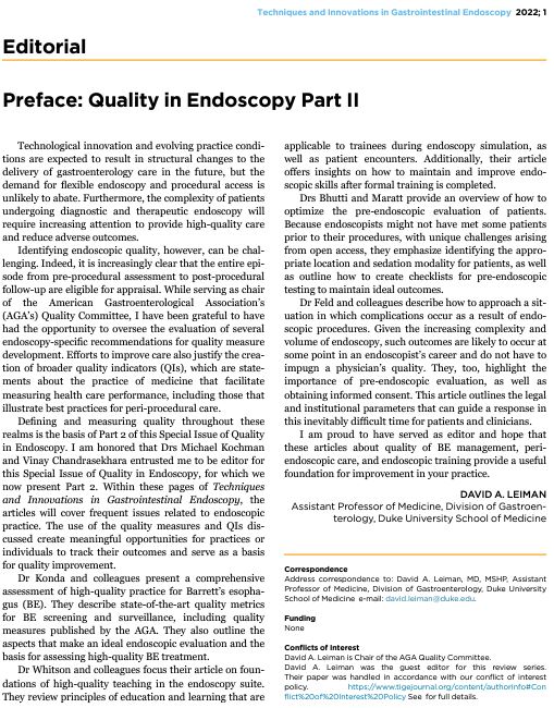 Part 2 of <a href="/AGA_TIGE/">TIGE</a> special issue #Quality in Endoscopy now out! 

👉<a href="/AmerGastroAssn/">American Gastroenterological Association (AGA)</a> Barrett's quality measures &amp; practice recommendations📊
👉Endoscopic teaching excellence🎓
👉Optimizing pre-endoscopy safety🩺
👉Best approaches for endoscopic complications⚠️