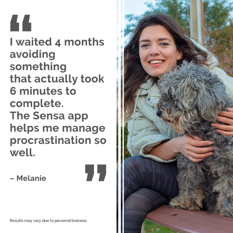 SensaHealth's tweet photo. Procrastination is not laziness. It’s an emotional regulation problem that can contribute to stress and anxiety. Explore science-based techniques to overcome procrastination and feel better.
