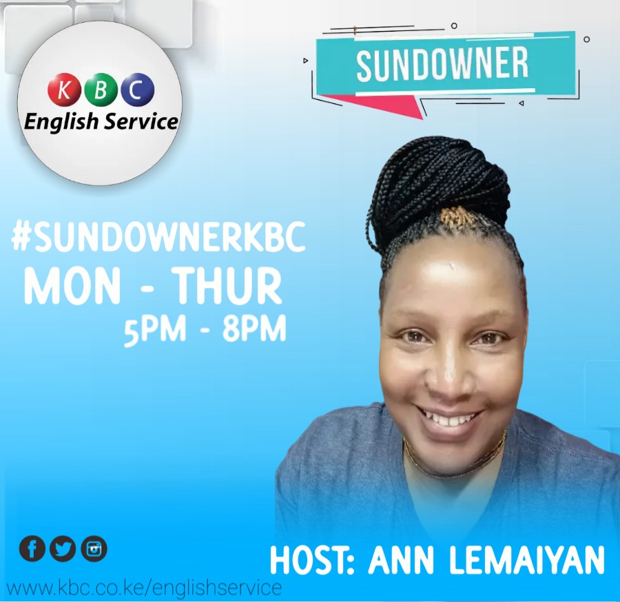 Hi Sundowner fam! 👋 

Hope you're ready for today's Sundowner show with Ann Lemaiyan. We'll  bring you the true heart of your favourite jams.

Let us know where you're tuned in from.

Listen live 🎶: kbc.co.ke/englishservice/

#SUNDOWNERKBC ^PMN 
#KBCEnglishService