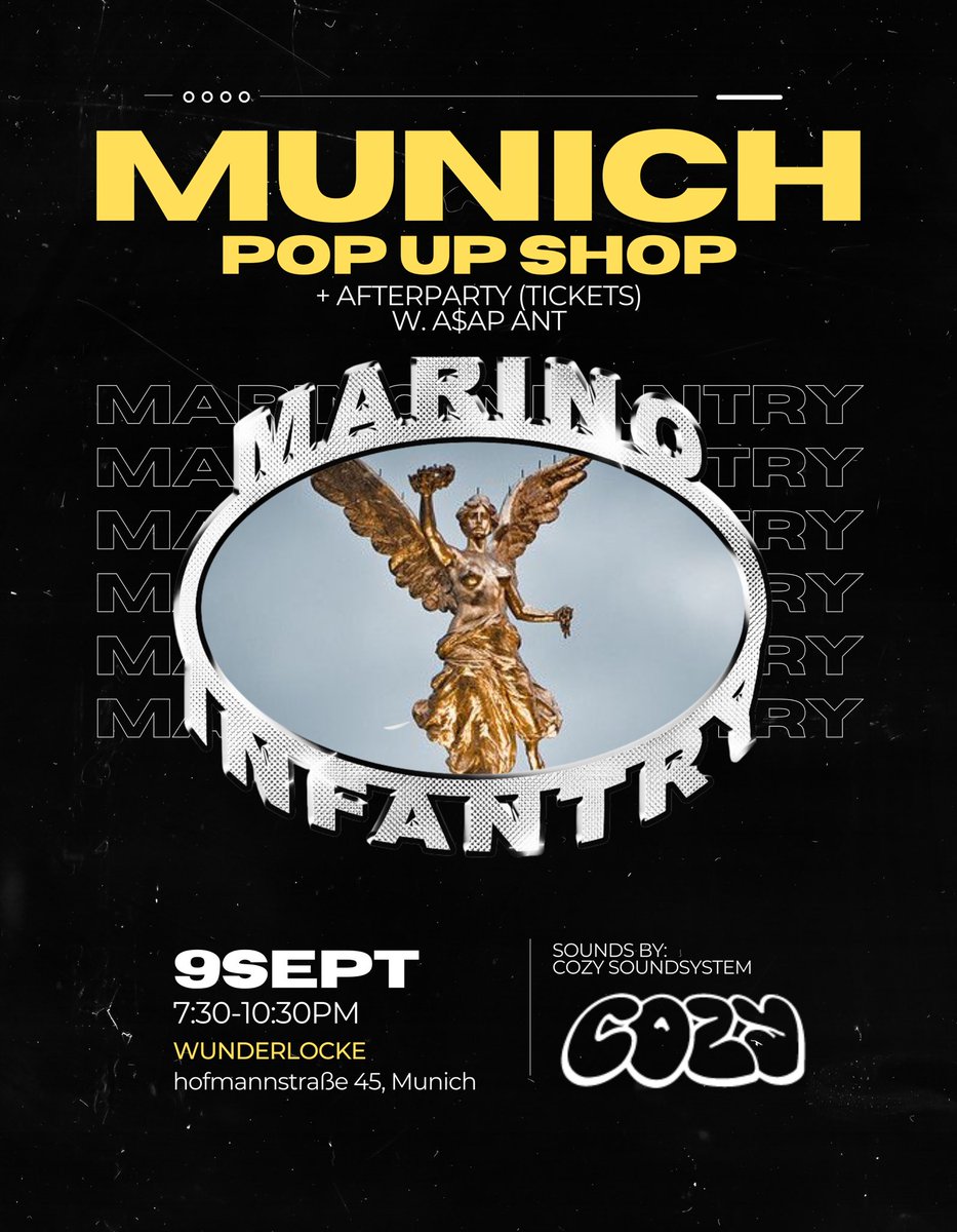 Munich Germany Pop Up Shop
This Friday September 9th 🇩🇪
Doors Open 7:30PM
*Cash Only/Nur Bargeld