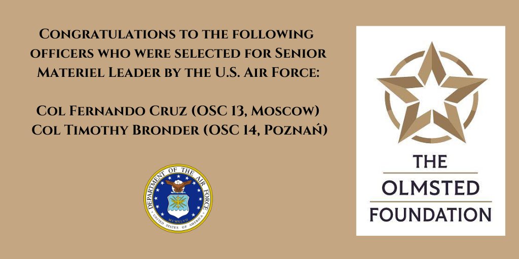 Congratulations to these #Olmsted Scholars selected for Senior Materiel Leader by the U.S. Air Force. #usaf #shapingfutureleaders