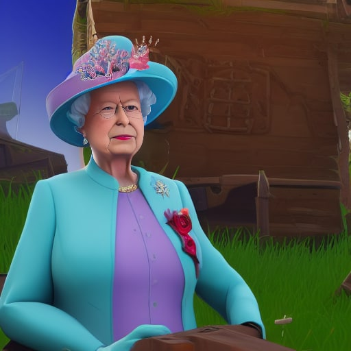 Dusky3D's tweet photo. Leaked fortnite skin in respect to the queen https://t.co/BQ0faFoFRc