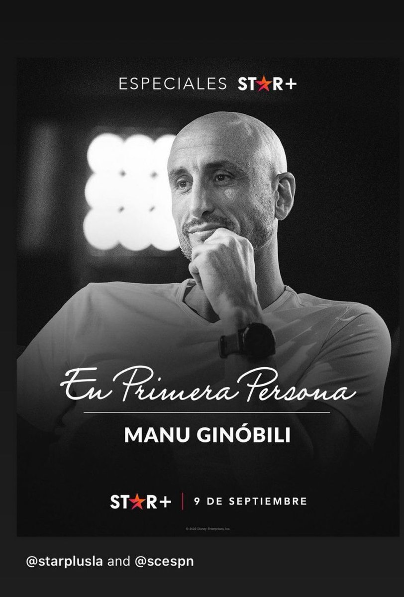 6toHombreLATAM's tweet photo. "En primera persona: Manu Ginóbili" y una charla que promete muchísimo con Fabricio Oberto. Se estrena mañana por Star+. 🍿 https://t.co/dYfHxwWAQL