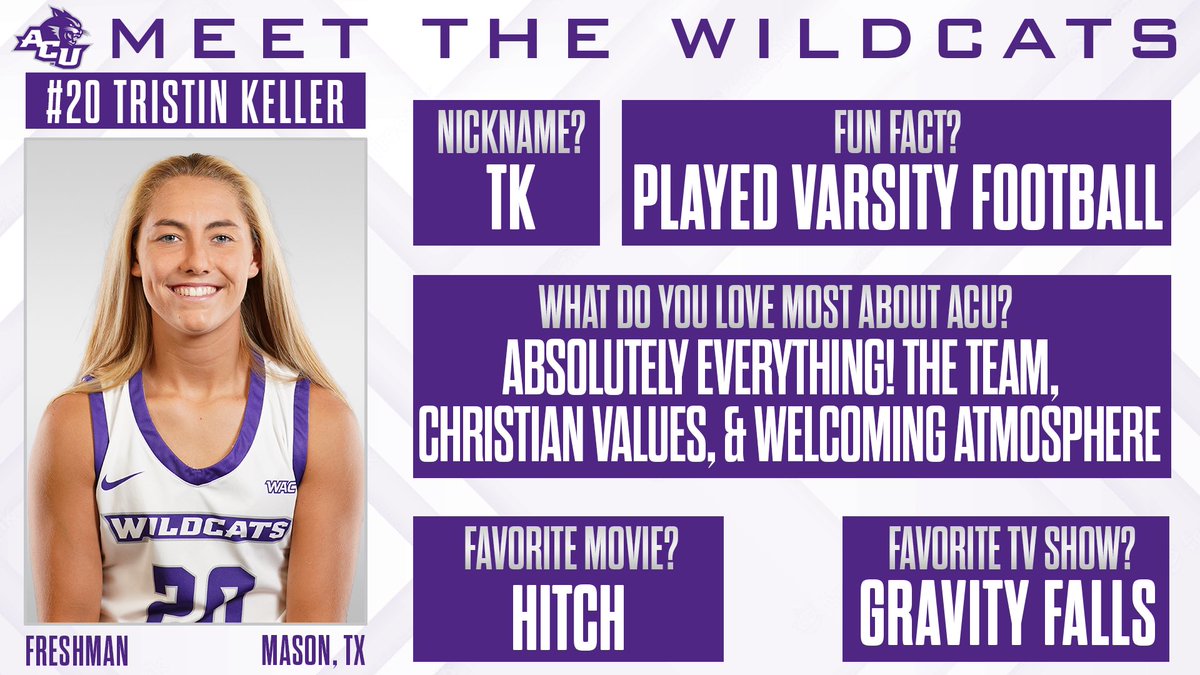 ACUWBB's tweet photo. Learn a little more about one of our freshman, Tristin Keller!

#GoWildcats https://t.co/xXFJbOqGzN