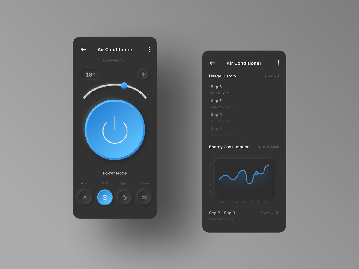 hi, here's my submission for #Day15 of my #DailyUI challenge

015 - On/Off Switch

feedbacks are appreciated :)

#DailyUI #uidesign #neumorphism #uiux #UserInterface #appdesign #uxdesign #ACremote #controller