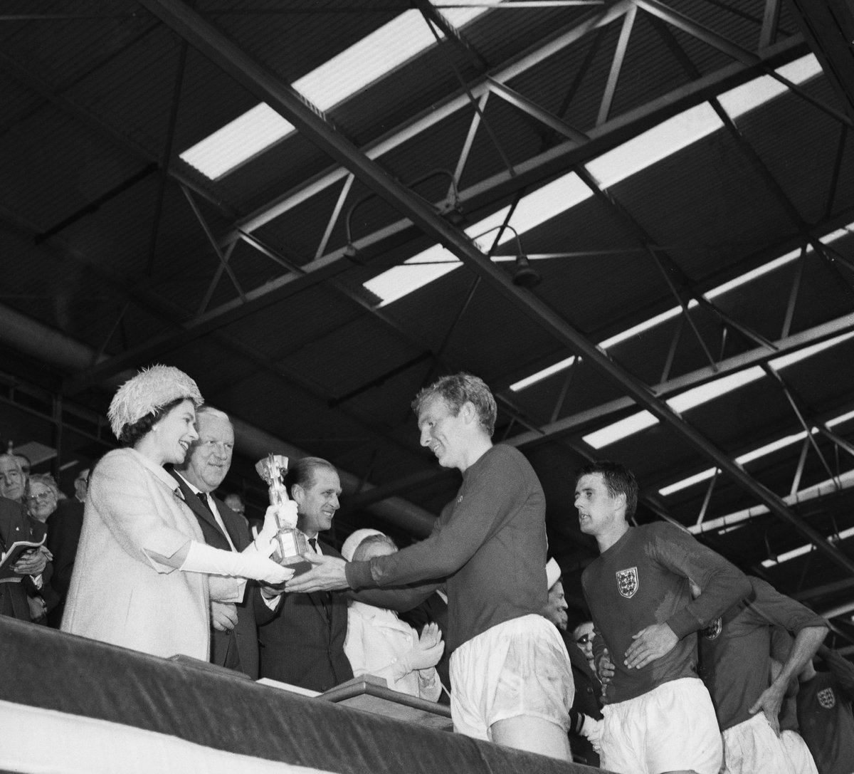 It is with profound sadness that we received the news that Her Majesty, Queen Elizabeth II has passed away. Her Majesty the Queen will be forever linked with some of our most memorable moments – including presenting the Jules Rimet Trophy to our 1966 @FIFAWorldCup-winning side.