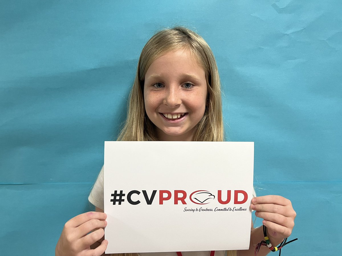 A big #CVProud shoutout to Charleigh in 5th grade. Charleigh has been a wonderful friend and ensured that new students had friends to play with during recess. Thanks for including all, Charleigh! #CVProud of you!