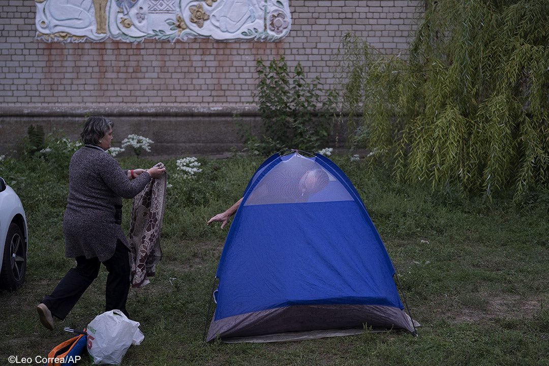 Leo Correa (@leo_correa) on Twitter photo Scared of the intensive shelling in their cities many residents, from Nikopol & other cities alongside the Dnipro river, have been spending the nights in tents or in cars in a village nearby about 30 kilometers from Zaporizhzhia nuclear plant in Ukraine, Sept. 3, 2022 <a href="/Leo_Correa/">Leo Correa</a> Scared of the intensive shelling in their cities many residents, from Nikopol & other cities alongside the Dnipro river, have been spending the nights in tents or in cars in a village nearby about 30 kilometers from Zaporizhzhia nuclear plant in Ukraine, Sept. 3, 2022 <a href="/Leo_Correa/">Leo Correa</a>