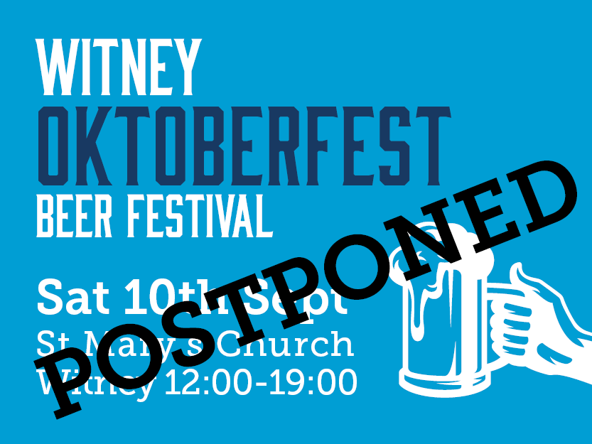 The Witney Oktoberfest Beer Festival due to be held this Saturday, 10th of September is POSTPONED. New date to follow